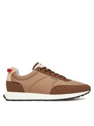 HUGO Sneakersy Icelin 50548502 Beżowy. Brązowe buty sportowe na co dzień męskie Hugo, m, bez wzorów, z materiału, bez ramiączek, bez kaptura. Za 499.99 zł.