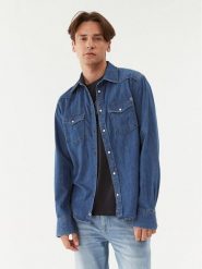 Pepe Jeans Koszula jeansowa Carson PM307489 Niebieski Regular Fit. Niebieskie koszule męskie Pepe Jeans, m, bez wzorów, z bawełny, bez kołnierzyka, bez ramiączek. Za 419.99 zł.