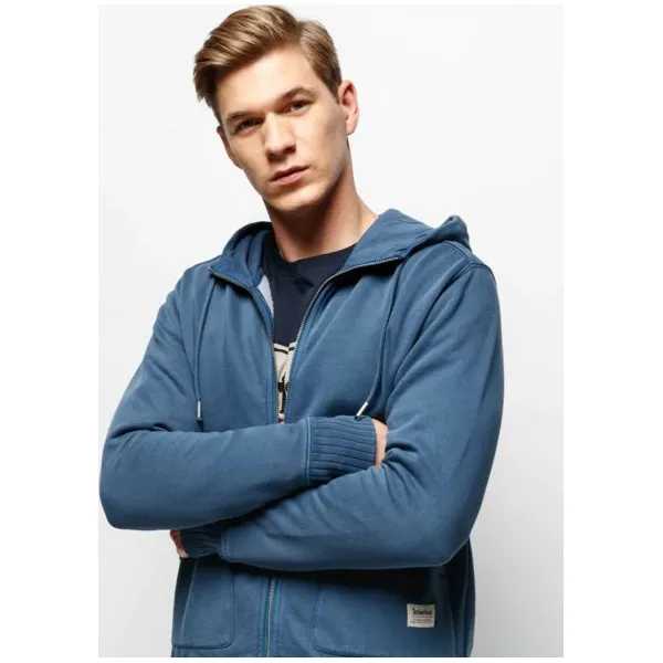 Timberland Bluza Mad River Garment Dye Hoodie , niebieski, rozmiar M. Niebieskie bluzy nierozpinane męskie Timberland, m, bez wzorów, z bawełny, z kapturem. Za 479.99 zł.