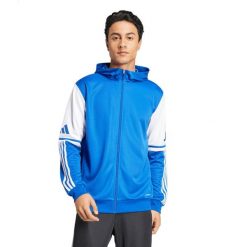 Bluza dresowa z kapturem adidas Squadra25. Białe bluzy z kapturem męskie ADIDAS, bez wzorów, z dresówki, z kapturem. Za 153.99 zł.