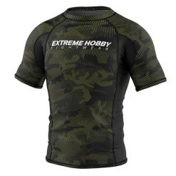 Koszulka Męska Rashguard MMA na Siłownię EXTREME HOBBY HAVOC. Zielone bielizna termoaktywna męska EXTREME HOBBY, l, bez wzorów, z bawełny, bez ramiączek, do biegania. Za 199.00 zł.