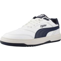 Buty PUMA YELLOW PUMA DOUBLECOURT Biały. Białe buty trekkingowe męskie Puma, bez wzorów, ze skóry, bez zapięcia, trekkingowe. Za 296.99 zł.