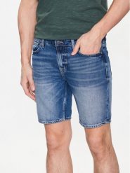 Guess Szorty jeansowe Rodeo M3GD27 D4T9G Granatowy Regular Fit. Niebieskie szorty męskie Guess, z aplikacjami, z bawełny. Za 479.99 zł.
