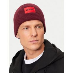 Czapka HUGO. Czerwone czapki męskie Hugo, na zimę, bez wzorów. Za 269.99 zł.