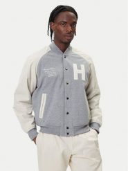 Tommy Hilfiger Kurtka bomber Mix Media Varsity MW0MW39684 Szary Regular Fit. Szare kurtki męskie Tommy Hilfiger, l, bez wzorów, z bawełny, bez ramiączek, bez kaptura. Za 989.99 zł.