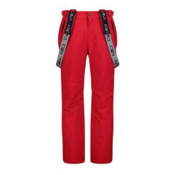 Spodnie narciarskie męskie CMP. Czerwone spodnie narciarskie i snowboardowe męskie CMP, bez wzorów, narciarskie. Za 499.99 zł.