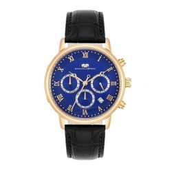 Rhodenwald & Söhne Chronograf Moonlight żółte złoto Skóra naturalna Czarny Zegarki męskie 1 ct Męskie. Czarne, analogowe zegarki męskie Rhodenwald & Söhne, z koronki, z mosiądzu. Za 669.99 zł.
