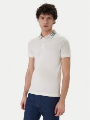 Guess Polo M6GP66 K3070 Biały Slim Fit. Białe koszulki polo męskie Guess, m, z aplikacjami, z bawełny, bez kołnierzyka, bez ramiączek. Za 269.99 zł.