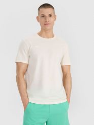 4F T-shirt regular z nadrukiem męski - biały 3XL. Białe t-shirty sportowe męskie 4f, m, bez wzorów, z bawełny, klasyczne, bez ramiączek. W wyprzedaży za 39.99 zł.