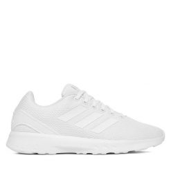 Buty do biegania adidas. Białe buty do biegania męskie ADIDAS, bez wzorów, bez zapięcia, do biegania. Za 239.99 zł.