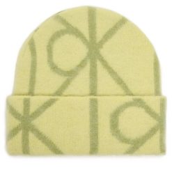 Czapka Calvin Klein. Zielone czapki męskie Calvin Klein, na zimę, bez wzorów. Za 299.99 zł.