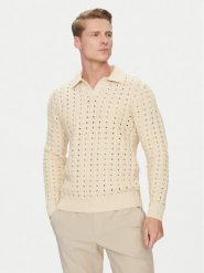 Marciano Guess Sweter 5GHR18 5864Z Beżowy Regular Fit. Brązowe kardigany męskie Marciano Guess, z aplikacjami, z bawełny, bez kołnierzyka, bez ramiączek. Za 529.99 zł.