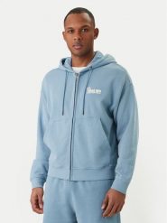 Guess Jeans Bluza M6GQB6 KCPR1 Niebieski Boxy Fit. Niebieskie bluzy rozpinane męskie Guess Jeans, m, z aplikacjami, z bawełny, bez ramiączek, bez kaptura. Za 439.99 zł.