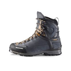 Buty trekkingowe męskie MT500 Ultra skóra wodoodporne. Niebieskie buty trekkingowe męskie FORCLAZ, bez wzorów, z kauczuku, sportowe, przed kolano, bez obcasa, bez zapięcia. Za 699.99 zł.