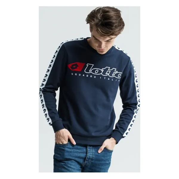 Lotto Bluza Athletica Due Rn Pl , granatowy, rozmiar XXL. Niebieskie bluzy nierozpinane męskie Lotto, m, bez wzorów, z bawełny, eleganckie, bez ramiączek, bez kaptura. W wyprzedaży za 103.99 zł.