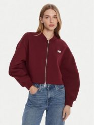 Calvin Klein Jeans Kurtka bomber LV047C524G Bordowy Oversize. Czerwone kurtki męskie Calvin Klein Jeans, m, bez wzorów, z jeansu, bez ramiączek, bez kaptura. Za 519.99 zł.