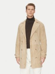 Marciano Guess Płaszcz przejściowy 5GHL00 2295Z Beżowy Regular Fit. Brązowe płaszcze męskie Marciano Guess, m, z aplikacjami, ze skóry, bez kaptura. Za 2,489.00 zł.