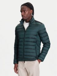 Guess Kurtka puchowa M1RL47 WDQ50 Zielony Regular Fit. Zielone kurtki męskie Guess, l, z aplikacjami, z puchu, bez ramiączek, bez kaptura. Za 699.99 zł.