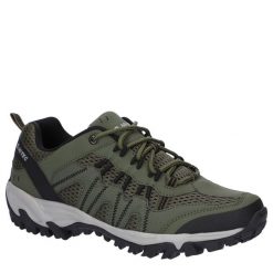Buty trekkingowe męskie Hi-Tec Jaguar. Zielone buty trekkingowe męskie Hi-tec, na lato, bez wzorów, z gumy, bez zapięcia. Za 351.00 zł.