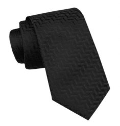 Elegancki Krawat Męski - Alties - Czarny, Faktura Materiału. Czarne krawaty i muchy męskie Alties, bez wzorów, z tkaniny, eleganckie. Za 49.00 zł.