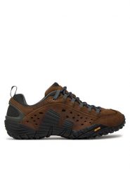 Merrell Trekkingi Intercept J598633 Brązowy. Brązowe buty trekkingowe męskie Merrell, bez wzorów, z nubiku, bez zapięcia, trekkingowe. Za 499.99 zł.