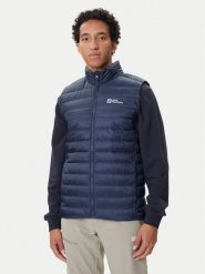 Jack Wolfskin Kamizelka Pilvi 1207711 Granatowy Regular Fit. Niebieskie kurtki outdoor męskie Jack Wolfskin, l, bez wzorów, z syntetyku, bez kaptura, outdoorowe. Za 539.99 zł.