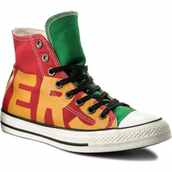 Trampki CONVERSE - Ctas Hi 159534C Enamel Red/Yellow/Egret. Czerwone trampki męskie Converse, z gumy. W wyprzedaży za 219.00 zł.