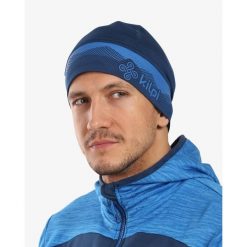 Czapka do biegania Kilpi TAIL-U. Niebieskie czapki męskie Kilpi, bez wzorów, sportowe. Za 76.07 zł.