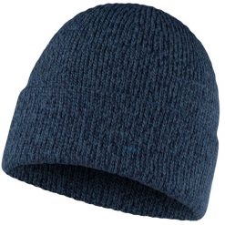 Czapka z bawełną Knitted Jarn. Niebieskie czapki męskie Buff, bez wzorów, z bawełny, sportowe. Za 129.99 zł.