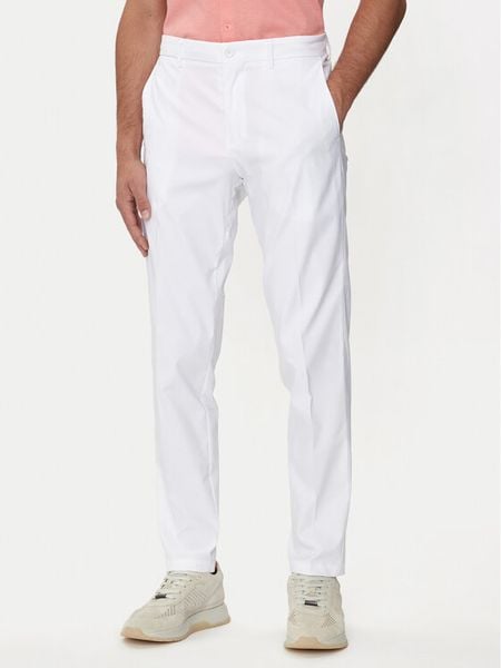 Boss Chinosy T_Phoenix 50495488 Biały Regular Fit. Białe eleganckie spodnie męskie Boss, bez wzorów, z syntetyku. Za 359.99 zł.