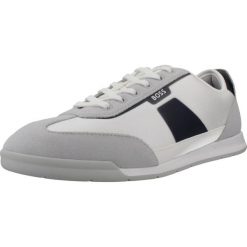 Buty HUGO BOSS NITAN LOWP NYMN Biały. Białe buty trekkingowe męskie Hugo Boss, bez wzorów, z syntetyku, bez zapięcia, trekkingowe. Za 713.99 zł.