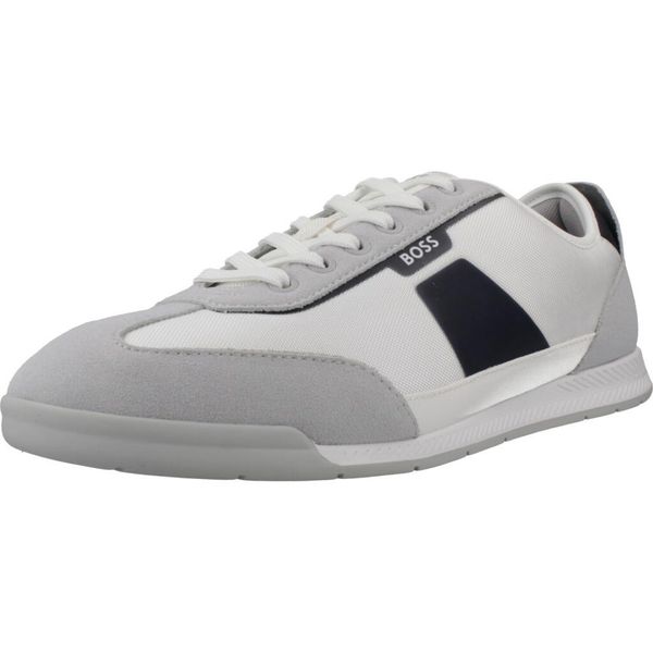 Buty HUGO BOSS NITAN LOWP NYMN Biały. Białe buty trekkingowe męskie Hugo Boss, bez wzorów, z syntetyku, bez zapięcia, trekkingowe. Za 710.99 zł.