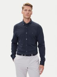 Tommy Hilfiger Koszula Performance MW0MW39418 Granatowy Slim Fit. Niebieskie koszule męskie Tommy Hilfiger, m, bez wzorów, z bawełny, bez kołnierzyka, bez ramiączek. Za 299.99 zł.