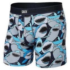 Bokserki termoaktywne męskie Saxx Daytripper Boxer Brief Fly. Niebieskie bielizna termoaktywna męska Saxx, m, bez wzorów, bez ramiączek. Za 102.99 zł.