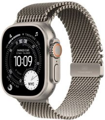 Smartwatch Apple Watch Ultra 3 GPS + Cellular 49mm Natural Titanium / Titanium Milanese Loop L Szary (MF0E4QI/A). Szare zegarki smartwatch Apple. Za 4,004.13 zł.