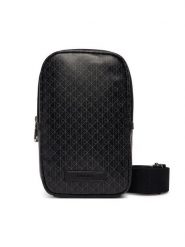 Calvin Klein Saszetka Emblem Aop Coated Square Sling LV04D3335G Czarny. Czarne torby męskie na ramię Calvin Klein, bez wzorów, ze skóry. Za 329.99 zł.