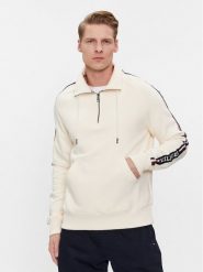 Tommy Hilfiger Bluza Global Stripe MW0MW33661 Beżowy Regular Fit. Brązowe bluzy nierozpinane męskie Tommy Hilfiger, m, bez wzorów, z syntetyku, bez ramiączek, bez kaptura. Za 559.99 zł.