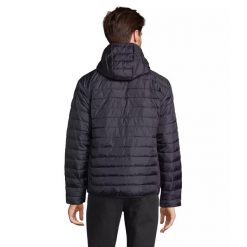 Kurtka z kapturem Sol's Stream. Niebieskie kurtki męskie SOL'S, m, bez wzorów, z puchu, bez ramiączek, z kapturem. Za 198.50 zł.