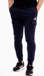 Adidas Spodnie męskie adidas Essentials Fleece Regular Tapered Cargo granatowe HL2232 M. Długie spodnie sportowe męskie ADIDAS, bez wzorów. Za 212.76 zł.