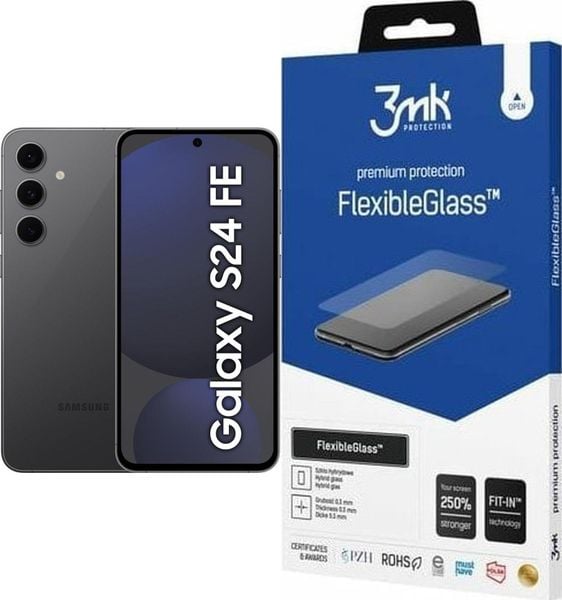 Smartfon Samsung Galaxy S24 FE 5G 8/256GB Czarny (SM-S721BZKGEUB) + FlexibleGlass. Czarne smartfony SAMSUNG. Za 2,380.00 zł.