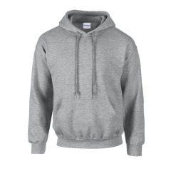 Bluza Z Kapturem Dla Dorosłych Unisex Heavy Blend. Szare bluzy nierozpinane męskie GILDAN, m, bez wzorów, bez ramiączek, z kapturem. Za 73.99 zł.