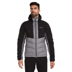 Kurtka puchowa Kilpi Tevery. Czarne kurtki narciarskie i snowboardowe męskie Kilpi, s, bez wzorów, z puchu, bez kaptura, narciarskie, primaloft. Za 680.25 zł.