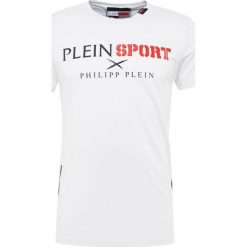 Plein Sport Tshirt z nadrukiem white. Białe t-shirty męskie Plein Sport, z nadrukiem, z elastanu, sportowe. Za 869.00 zł.
