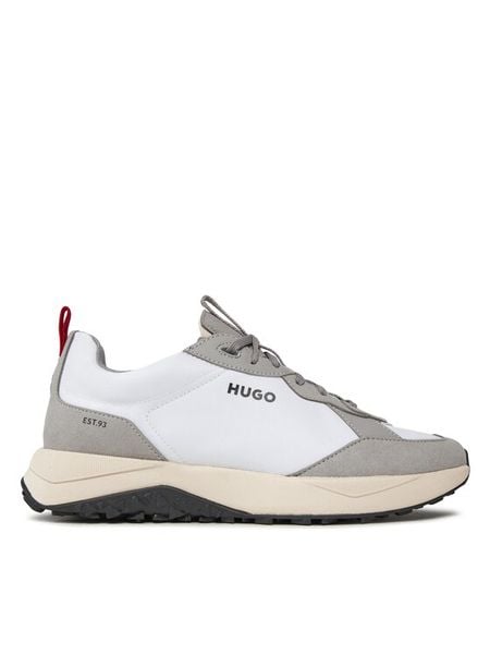 Hugo Sneakersy Kane 50504379 10253138 01 Biały. Białe buty sportowe na co dzień męskie Hugo, m, bez wzorów, ze skóry, bez ramiączek, bez kaptura. Za 669.99 zł.