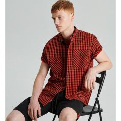 Koszula z krótkim rękawem w kratę - Czerwony. Koszule męskie marki Cropp. Za 59.99 zł.