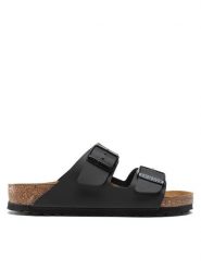 Birkenstock Klapki Arizona Birko-Flor 051791 Czarny. Czarne klapki i japonki męskie Birkenstock, bez wzorów, ze skóry. Za 367.19 zł.