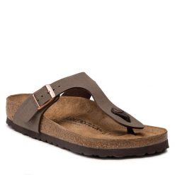 Japonki Birkenstock. Brązowe klapki i japonki męskie Birkenstock, bez wzorów. Za 329.99 zł.