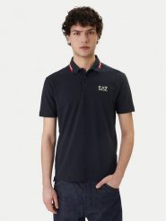 EA7 Emporio Armani Polo 7M001604 AF13511 UB102 Granatowy Regular Fit. Niebieskie koszulki polo męskie EA7 Emporio Armani, m, bez wzorów, z bawełny, bez kołnierzyka, bez ramiączek. Za 429.99 zł.