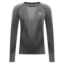 Koszulka termoaktywna z długim rękawem męska. Szare koszulki męskie z długim rękawem Odlo, l, bez wzorów, sportowe, bez kołnierzyka, bez ramiączek. Za 349.99 zł.