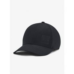 Czapka z daszkiem Under Armour UA ArmourVent Stretch Fit Cap. Czarne czapki męskie Under Armour, bez wzorów, sportowe. Za 97.00 zł.